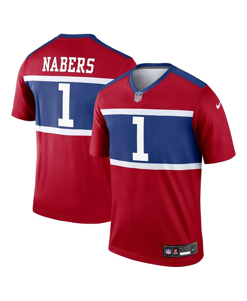 Nike Men's Malik Nabers Red New York Giants Alternate Legend Player Performance Top