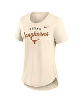 Nike Women's Tan Texas Longhorns Script Logo Tri-Blend T-Shirt