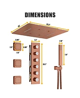 3 Functions Thermostatic Complete Rainfall Shower System