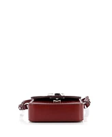 Pre-Owned Chloe Mini C Flap Bag Embossed Leather