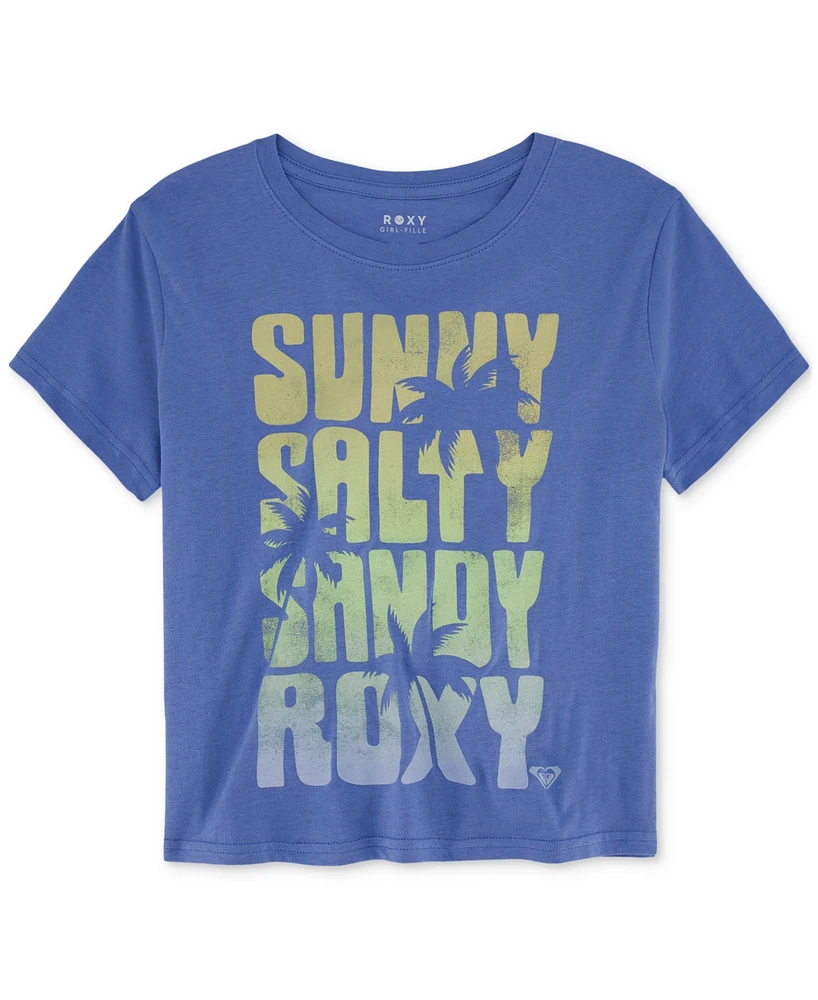 Roxy Big Girls Sunny Salty Sandy Graphic Cotton T-Shirt