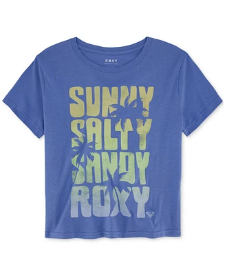 Roxy Big Girls Sunny Salty Sandy Graphic Cotton T-Shirt