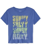 Roxy Big Girls Sunny Salty Sandy Graphic Cotton T-Shirt