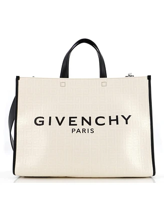 Pre-Owned Givenchy Medium G-Tote 4G Embossed Coated Canvas