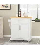 Kitchen Cart Adjustable Storage and Prep Space for Easy Cooking and Organization