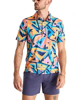 Chubbies Men's The Exploding Nacho Short Sleeve Geo Print Polo Shirt