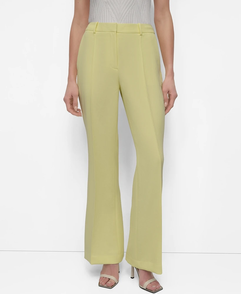 Dkny Women's Pintuck Mid-Rise Flared-Leg Pants