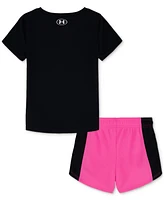 Under Armour Toddler & Little Girls T-Shirt Mesh Shorts, 2 Piece Set