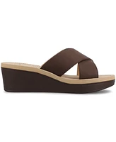 Journee Collection Women's Biara Crisscross Platform Wedge Sandals