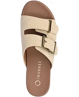 Journee Collection Women's Cosette Double Strap Flat Sandals