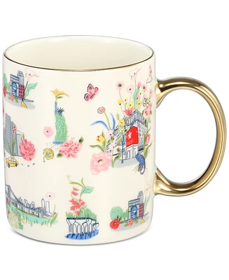 Macy's Flower Show Ceramic Gold-Trim Coffee Mug, Exclusively at