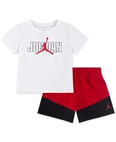 Jordan Baby Stacked Mixed T-Shirt & Shorts, 2 Piece Set