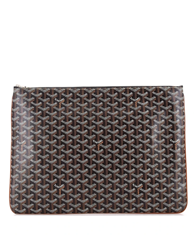 Pre-Owned Goyard Gm Senat Zip Pouch Coated Canvas