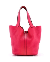 Pre-Owned HERMES Mm Eclat Picotin Lock Bag Clemence with Swift