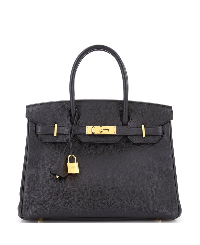 Pre-Owned HERMES Birkin Handbag Epsom with Gold Hardware