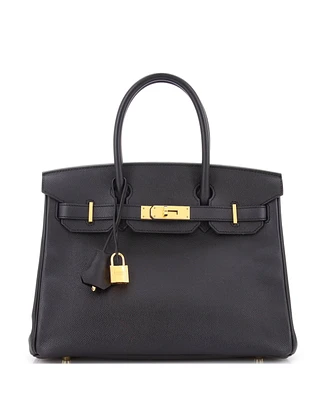 Pre-Owned HERMES Birkin Handbag Epsom with Gold Hardware