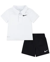 Nike Baby Dri-fit Polo Shirt & Shorts, 2 Piece Set