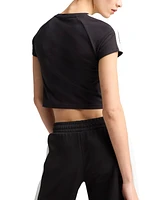 Puma Women's T7 Stripe Crewneck Cropped Baby T-Shirt