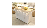 Versatile Kitchen Island & Rolling Kitchen Cart with Storage and Countertop Space