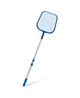 Swimline Pool & Spa Leaf Skimmer Net w/ 48" Adjustable Aluminum Telescopic Pole