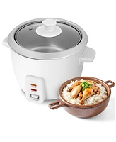 Elite Cuisine 6 Cup Rice Cooker with Glass Lid