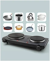 Elite Cuisine Electric Double Cast Burner Hot Plate