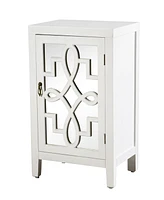 StyleCraft Home Collection 30.5" Glass Roxie Rose Contemporary Glam Nightstand