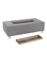 StyleCraft Home Collection 49.6" Wood Austin Allen James Rectangular Contemporary Coffee Table