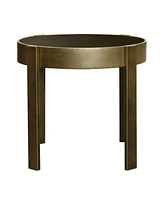 StyleCraft Home Collection 21" Iron Jim Gaffey Joseph Modern Oval Side Table