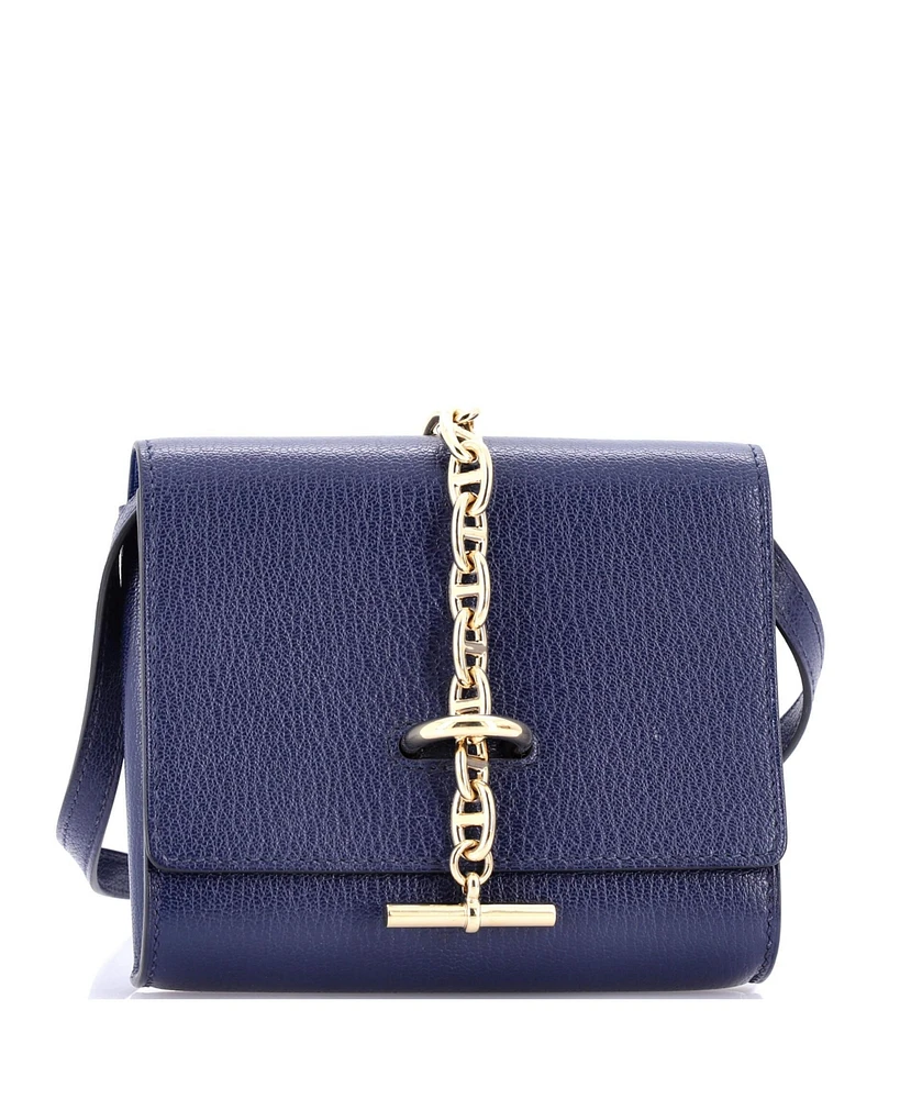 Pre-Owned HERMES Chaine d'Ancre Compact Wallet on Strap Chevre Mysore