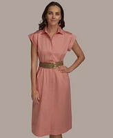 Donna Karan New York Women's Belted Shirtdress