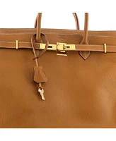 Pre-Owned Hermes Birkin Handbag Brown Ardennes with Gold Hardware