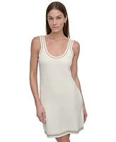 Dkny Sport Women's Court Striped-Hem Sweater Tank Dress