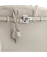 Pre-Owned Hermes Birkin 30 Handbag Light Togo with Palladium Hardware