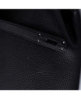 Pre-Owned Hermes Birkin 35 Handbag Black Clemence with Palladium Hardware