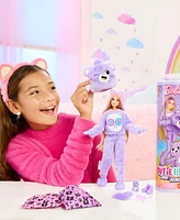 Barbie Cutie Reveal Care Bears Series Doll Accessories in Share Bear Plush Costume, 10 Surprises