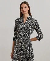 Lauren Ralph Women's Floral Crepe Midi Dress