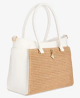 I.n.c. International Concepts Caitii Medium Straw Satchel, Exclusively at Macy's