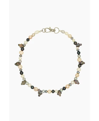 Mini Pearl Cross Necklace