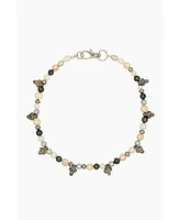 Mini Pearl Cross Necklace