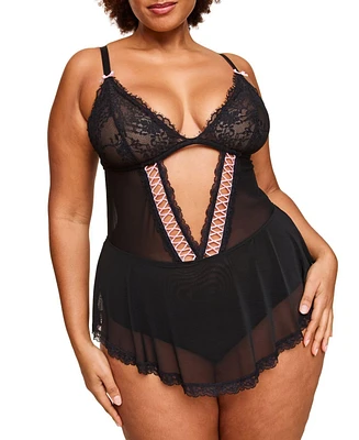 Eleanor Women's Plus-Size Bodysuit Lingerie