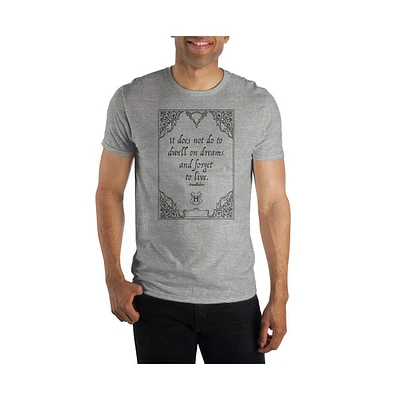 Harry Potter Dumbledore Quote Mens Grey Short Sleeve Shirt-xx-Large