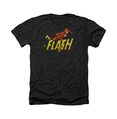 Dc Flash Mens Comics 8 Bit Adult Heather Tee / T-Shirt