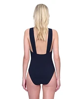 Beaute Luxury High Neck Twist Halter One-Piece Swimsuit