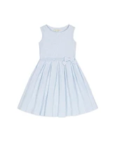 Hope & Henry Big Girls Heirloom Organic Sleeveless Pleated Sweater Dress with Bow