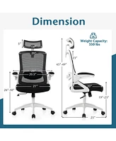 Adjustable Swivel Task Chair Ergonomic Office Chair with Adjustable Lumbar Support for Comfort and Productivity