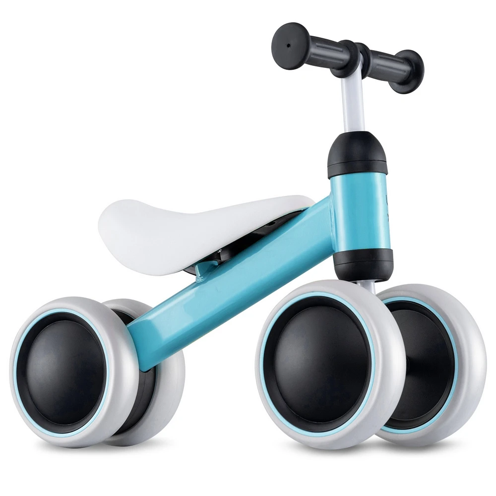 Baby Balance Bike for 2-Year-Old Boys and Girls No Pedal, 4 Wheels Stability Easy Learning