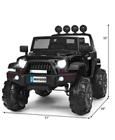 Kids Ride-On Truck with Remote Control and Double Magnetic Doors Safe Fun Driving Experience for