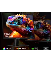 XGaming 24 Inch Monitor, Fhd 100Hz 1080P, Ips 16:9 Frameless Computer Monitor, 99% sRGB, Low Blue Light Eye Care, FreeSync, Pc Screen Built-in Speaker