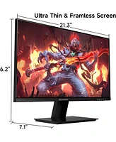 XGaming 24 Inch Monitor 1080P 100Hz, Fhd Frameless Computer Monitor, 99% sRGB, Hdmi Vga Display, Built-in Speakers, Low Blue Light Screen for Gaming/H